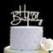 Happy Birthday Cake Topper for Birthday Party Decorations, Off-white Acrylic