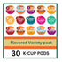 KUPIX 30 Count Pack - Flavored Variety Coffee Pods K Cup Sampler Hazelnut, Cinnamon , Pecan, Caramel, Vanilla