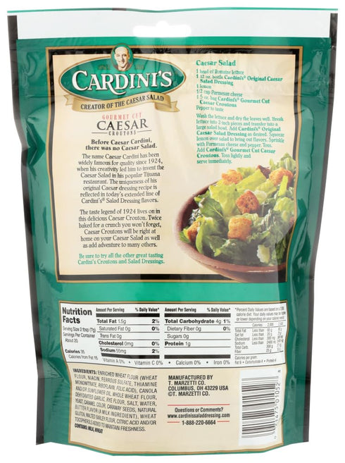 5.0 OZ (Pack 2) Cardini Croutons Caesar Gourmet Cut