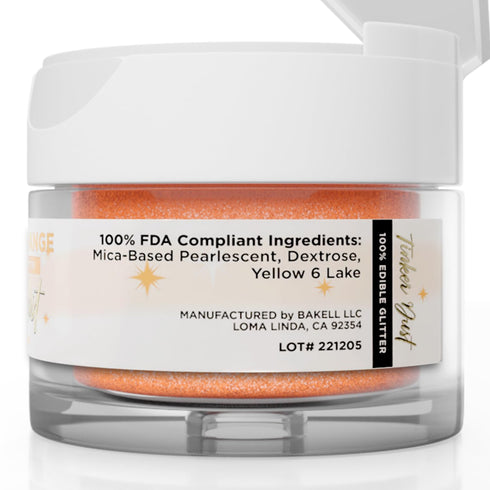 Bakell - Creamsicle Orange Tinker Dust (5g, 1x Jar) - Edible Glitter for Food, Desserts, and Beverages!
