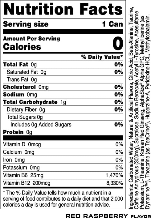 300mg (12 Bucked Up Energy Drink (Blood Raz) CT)