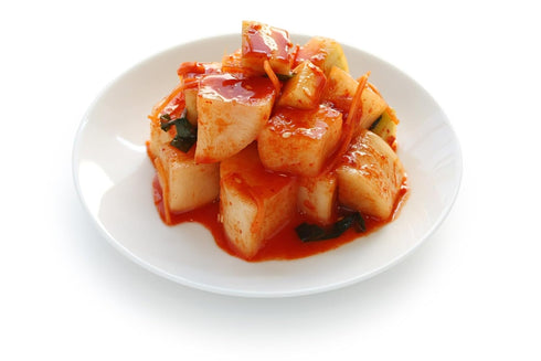 13OZ BINGGRE DICED RADISH KIMCHI FRESH KOREAN KIMCHEE IN KIM CHI kimichi MOTHER MILD CHEE TEMPEH DAIKON PICKLES WHITE