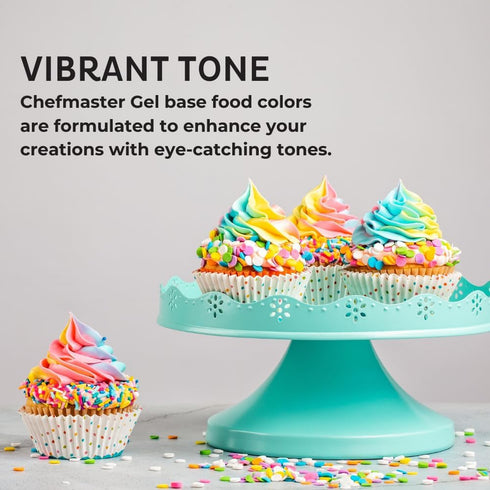 20 oz Chefmaster Red Red Gel Food Coloring | Vibrant Color | Professional-Grade Dye for Icing, Frosting, Fondant |