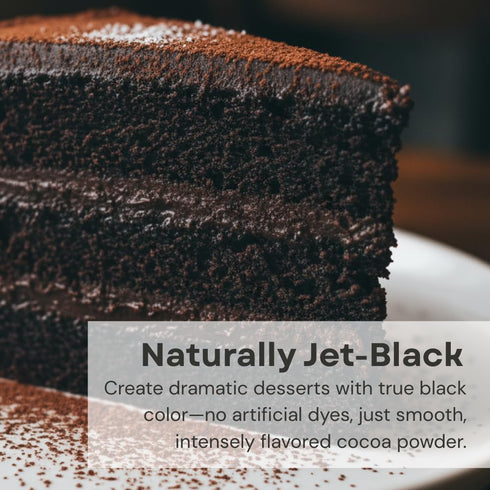 16 oz Black Cocoa Powder by Chefmaster, Extra Dark Dutch-Processed Cocoa Powder for Baking, Cookies, Cakes, & Icings;