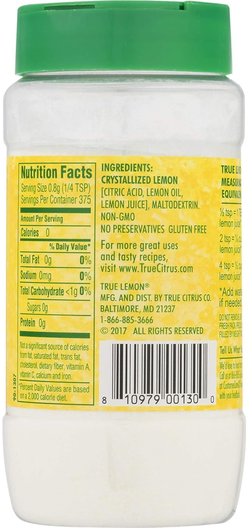 10.6 oz True Lemon Crystalized Lemon Shaker