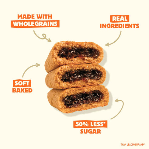 (Pack 30) Olyra Raspberry Fig Bars, Organic Snacks, Healthy Snacks for Adults and Kids, Low Sugar, Vegan, Office