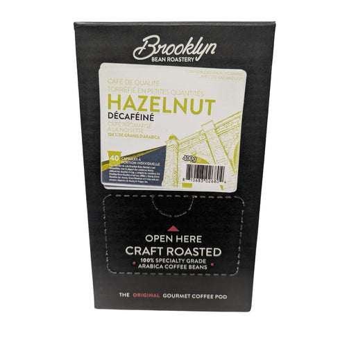 2.0 40 Count, Brooklyn Beans Coffee Pods, Hazelnut Decaf - Compatible with Keurig K Cup Brewers Including Machines