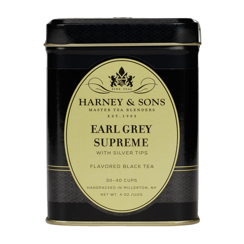 Harney & Sons Black Tea, Earl Grey Supreme with Silver Tips, 4
