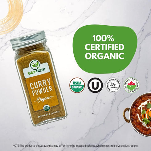 1.76 oz (50g) Geo-Fresh Organic Curry Powder Organic Curry Powder Curry Seasoning Indian Curry Powder USDA Certified