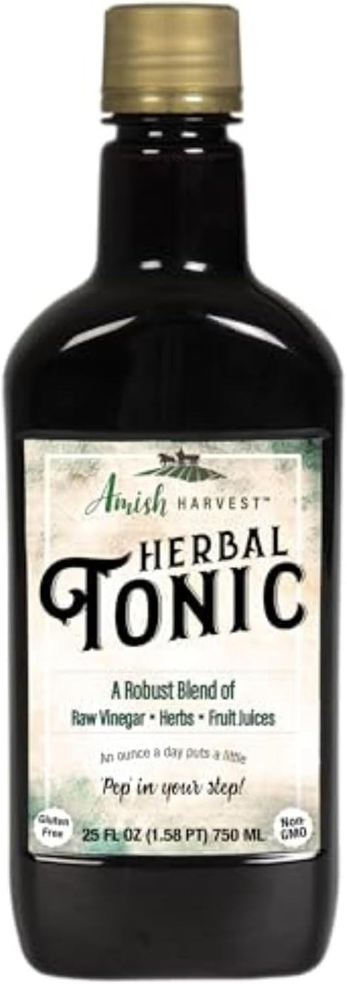 Sipping Apple Cider Vinegar Tonic 1-Pack of Amish Harvest Elixir with 25
