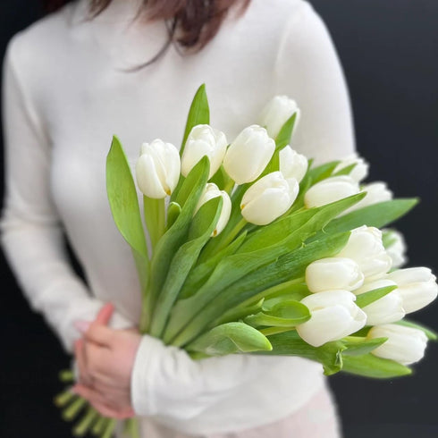 20 Next day delivery White Tulips Fresh Cut Flowers Wheat Field Bouquet Gifts for home decoration birthdays friendship