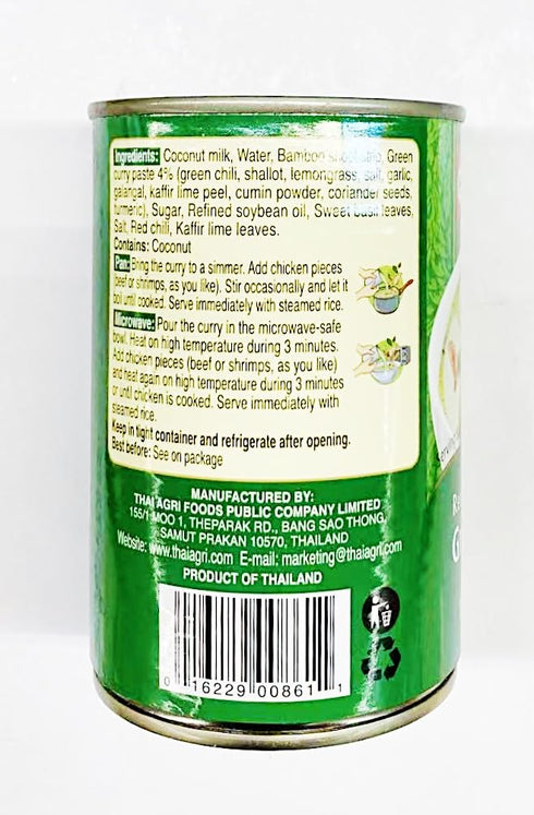 Generic 14 oz (400g), Style,4 Green Curry Soup, Thai Cans