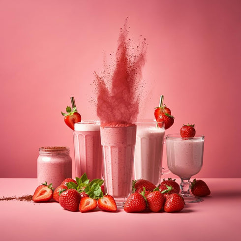8 oz Indus Farms Freeze Dried Strawberry Powder Pure Strawberry Fruit, No Added Sugar, Bold Real Fruit Flavor