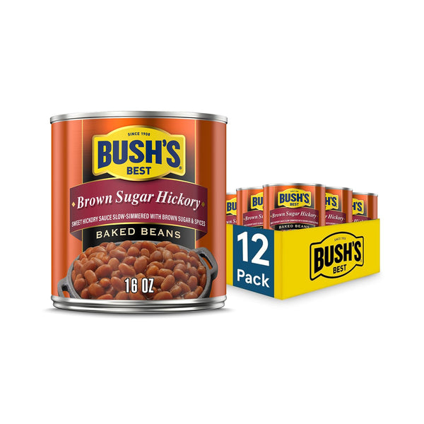 BUSH'S BEST 16 oz Canned Brown Sugar Hickory Baked Beans, Source of