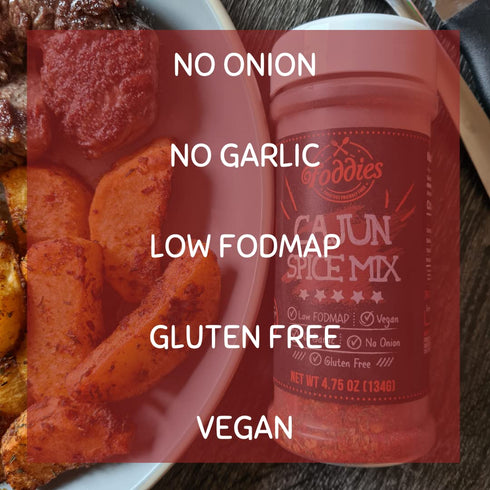 5 Foddies Low FODMAP Spice Bundle Spice Blends, Taco Curry Cajun Moroccan Mixed Herb, No Onion No Garlic, IBS Friendly
