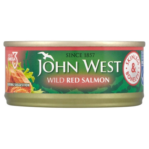 John West Wild Red Salmon Skinless & Boneless (105g) - Pack of 2