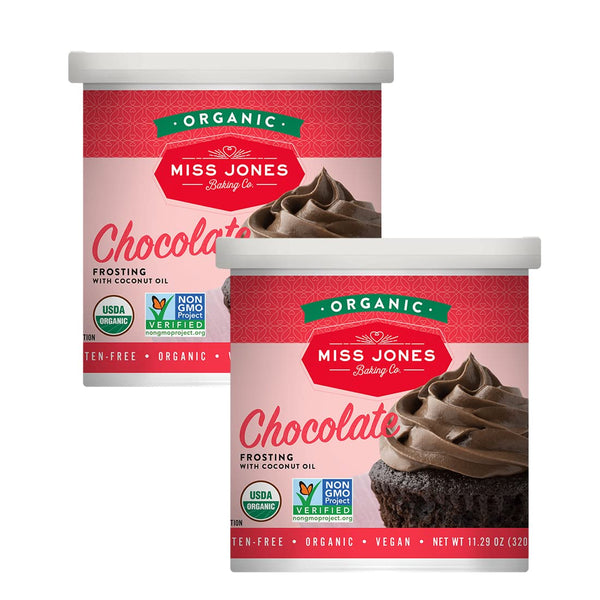 Miss Jones Baking Organic Buttercream Frosting, Vegan-Friendly, Perfect for Icing and Decorating, Rich Fudge