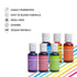 6 Pack 20ml Chefmaster - Neon Liqua-Gel Food Coloring - Fade Resistant - of Bottles - Stunning Vivid Colors
