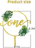 One Cake Topper for Baby 1st Birthday Decorations, First Birthday Party Supplies, Hawaiian Luau Acrylic Gold
