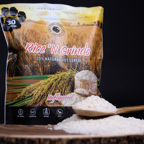30 Pride Foods Rice 'N Grinds Hot Cereal - Gluten-Free, Non-GMO, Vegan-Friendly, Natural Rice Breakfast, Quick & Easy