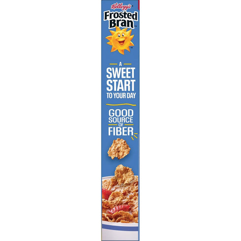 12.7oz (Pack 2) Kellogg's Frosted Bran Breakfast Cereal, Fiber Cereal, Family Breakfast, Original, Box