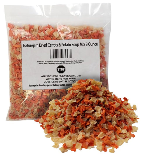 Naturejam Dried Carrots & Potato Soup Mix 8 Ounce-Dehydrated Vegetable Flakes To