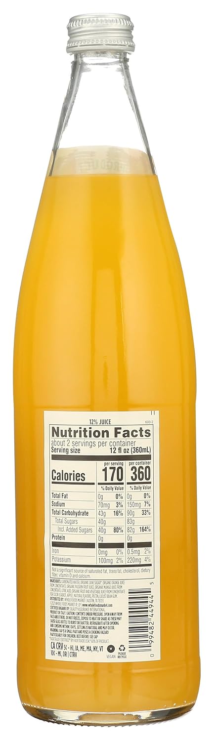 365 by Whole Foods Market 25.4 oz , Organic Tropical Blend Italian Soda, fl