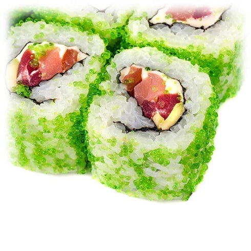 (50g Wasabi Tobiko Premium Green Flying Fish Roe with Mild Wasabi Crunch Glass Jar)