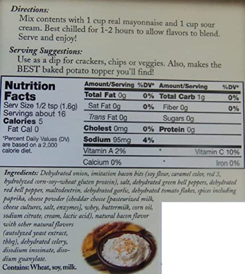 Wind & Willow Cheesy Bacon Dip Mix
