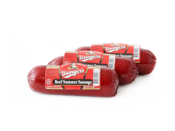 Usinger's All Beef Summer Sausage 3-Pack | (3) 10 oz Sausages |