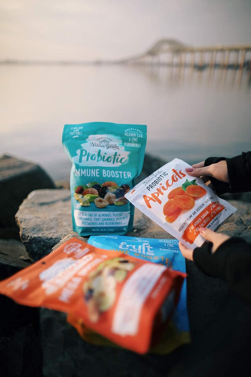40 Oz (Pack 2) Nature's Garden Probiotic Apricots - Dried Fruit, Plump Dried, No Added Sugar, Gluten-Free, Dairy-Free
