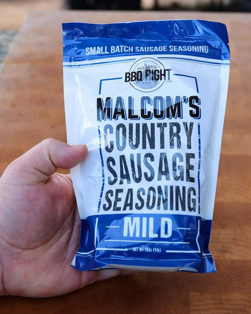 Malcom's Country Sausage Seasoning (MILD) | Use with Pork, Beef, Lamb, Wild Game & More | Make Championship Sausage at