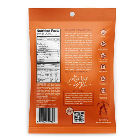 Pack, Pack (4) Grass Fed Beef Jerky Variety by PREVAIL - Low Sodium and Gluten Free! | Umami, Spicy, Lemongrass
