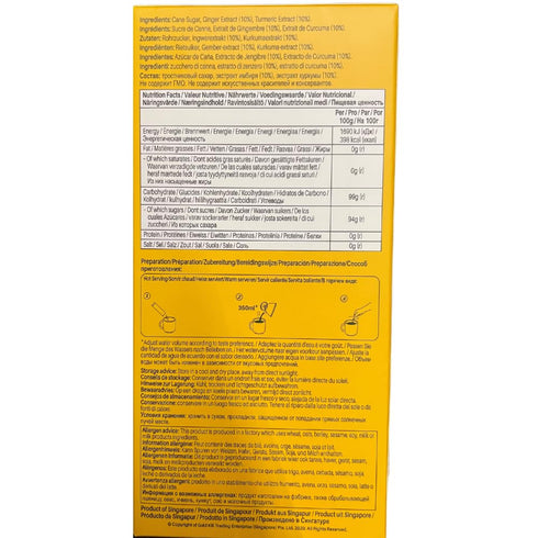 10 16 Gold Kili Instant Ginger Turmeric Drink with Honey / sachets x g