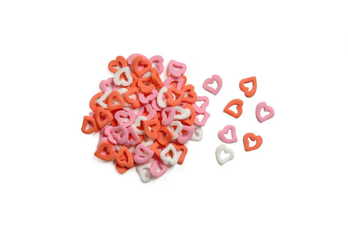 HRVST CHEF'S MARKET Ifi Gourmet Heart-Shaped Dessert Toppings, Red-Pink-White, 10 mm, 2.2 lb Pack, All-Natural,