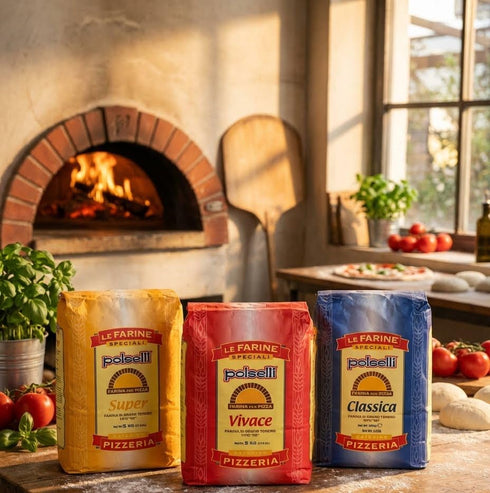 "00" 11 lbs (5 POLSELLI Classica, Tipo Double Zero Flour Extra Fine, kg), Neapolitan Italian Pizza, Bread, Pasta
