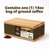 14 oz Harmonic Grounds Medium Roast Mushroom Coffee | Organic Ground Coffee with Functional Mushrooms | Lions Mane
