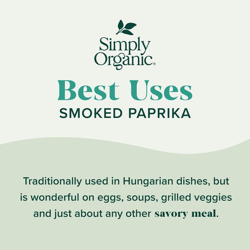 Simply Organic Smoked Paprika, 2.72 Ounce - Oak Wood Smoked Spanish Paprika with Deep Smoky Flavor