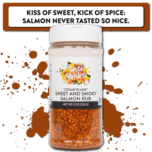 9 oz Spice Madness - Cedar Plank Sweet & Smoky Salmon Rub