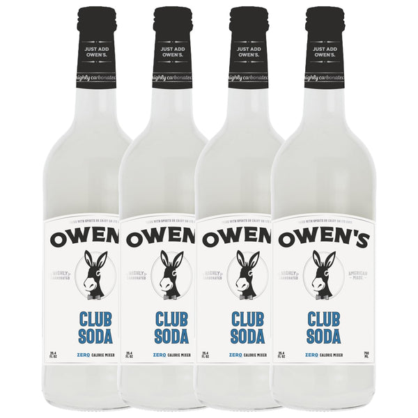 Owens Craft Mixers | Club Soda 4 Pack 750ml | Handcrafted in