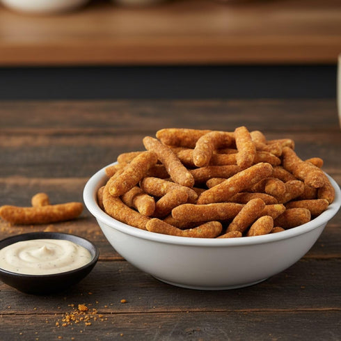 1 SweetGourmet Cheddar Sesame Sticks, Cheese Flavored Crunchy Snack, Pound Bag, No Preservatives, No Artificial Flavors