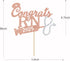 Rose Gold Glitter Congrats RN 2025 Cake Topper, 2025 Graduation Party Decoration