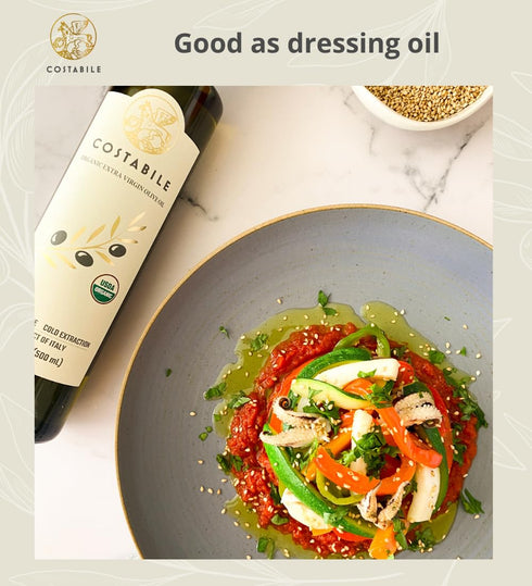16.9 Fl.Oz. Evoo Extra Virgin Olive Oil from Puglia. Cold pressed olive oil. High polyphenol olive oil organic Fresh