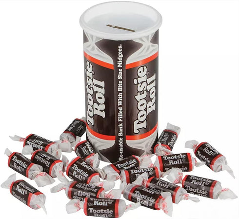 Tootsie Roll Bank, 4oz, Pack of 2
