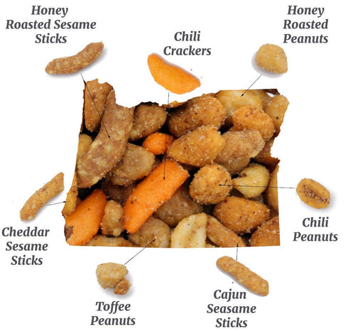 (16oz) Oregon Farm Fresh Snacks Blazing Trail Sweet & Spicy Mix - Assortment of Tasty Nuts and Crunchy Crackers