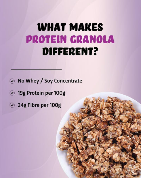 900g 7g True Elements Protein Granola - Certified Gluten Free Granola Loaded with Seeds & Nuts | Sugar Free Granola |