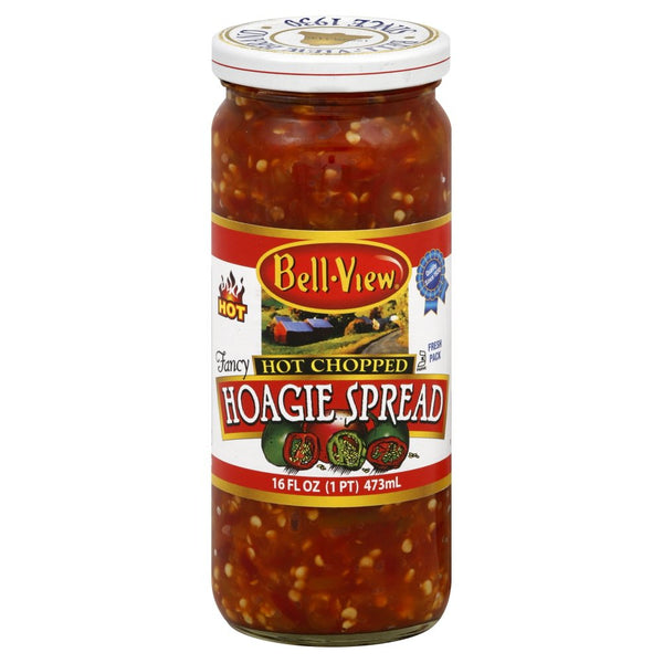 Bell-View Glass Hoagie Spread, Hot Chopped, 16 Ounce