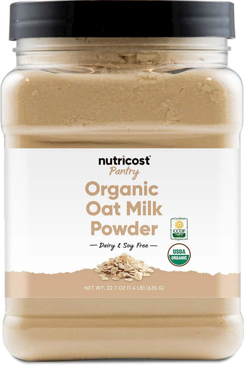 Nutricost Pantry Organic Oat Milk Powder (1.4 Pounds) - Vegan, Dairy &
