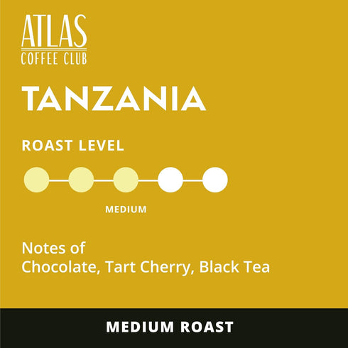 24 Count 100% Atlas Coffee Club Coffee Pods Light/Medium Roast, Single-Origin Tanzania, Compatible with Keurig K-Cup