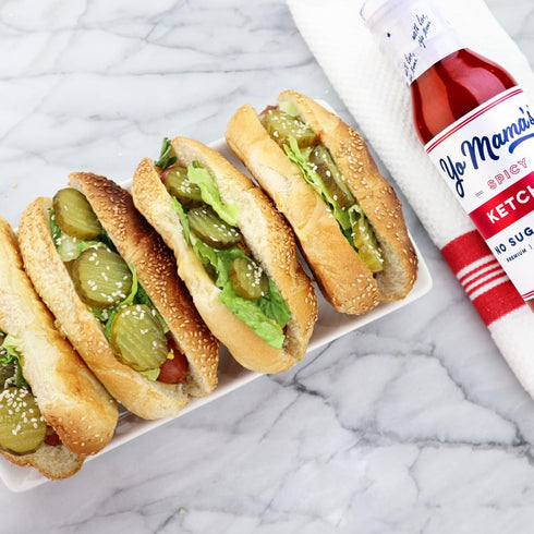 Pack (1) Yo Mama's Foods Keto Spicy Ketchup of - No Sugar Added, Low Carb, Vegan, Gluten Free, Paleo Friendly, and Made